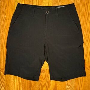 Volcom 4 Way Stretch Men's Black Flat Front Shorts